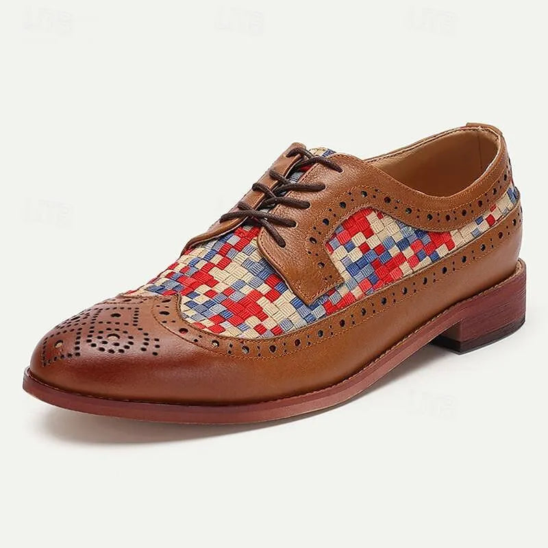 Men's woven leather Oxfords - Tokiyos