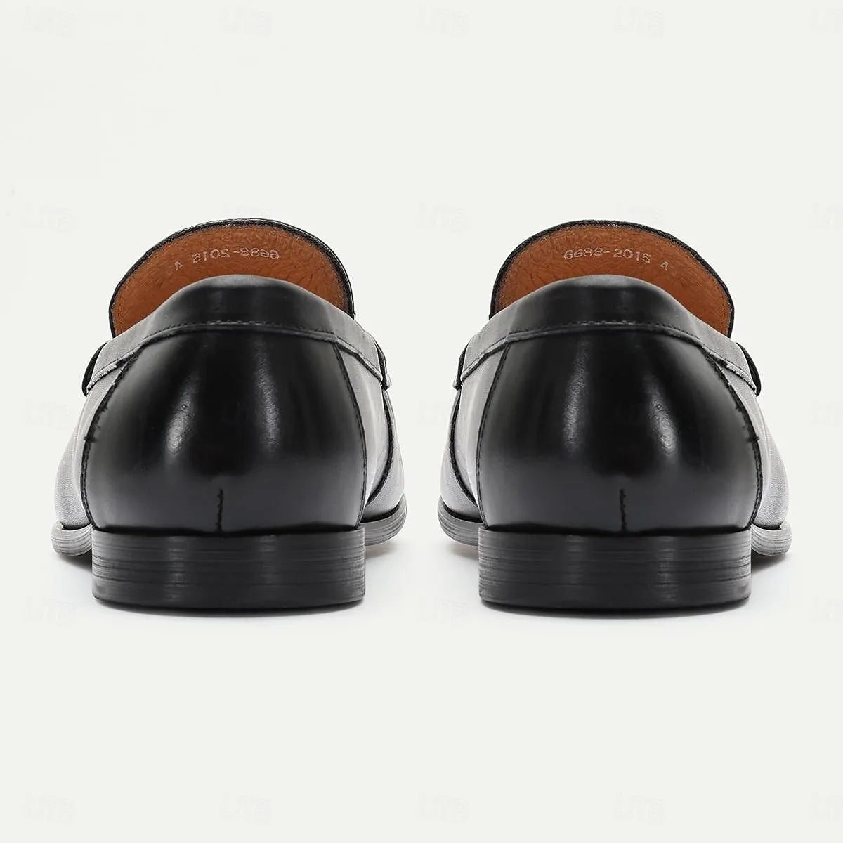 Men's Black Leather Penny Loafers - Tokiyos