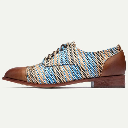 Men's Woven Leather Oxford Dress Shoes - Tokiyos