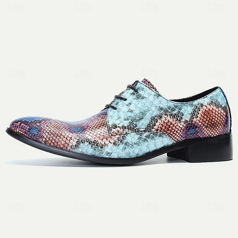 Men's Colorful Cowhide Leather Oxfords - Tokiyos