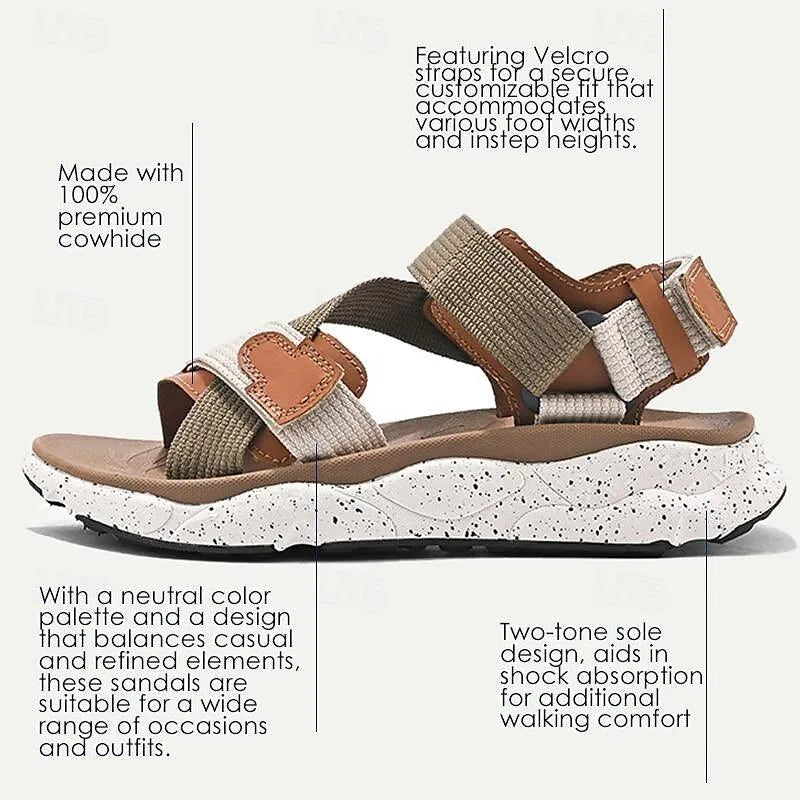 Men's genuine leather sandals - Tokiyos