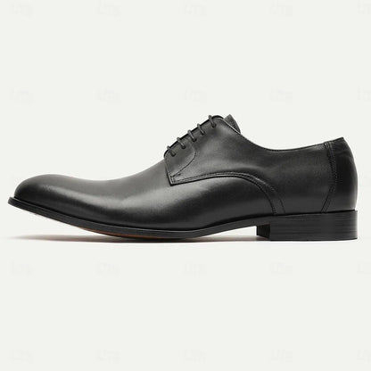 Men's Black Leather Oxford Dress Shoe - Tokiyos