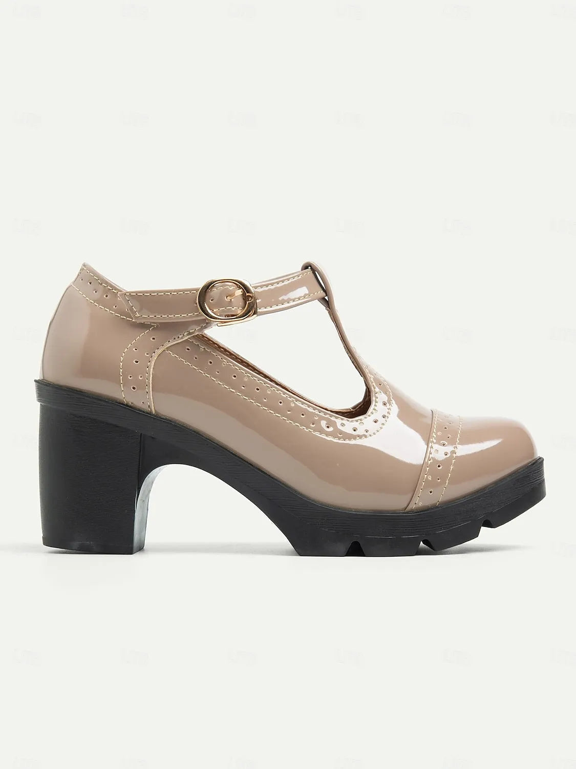 Women's Vintage T-Strap Chunky Heel Shoes