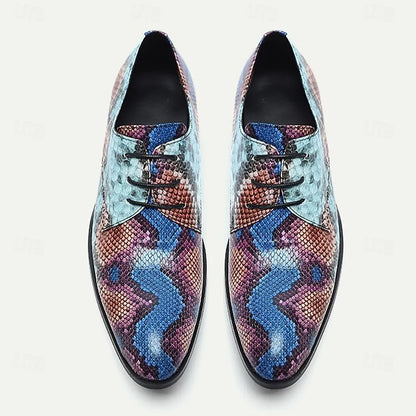 Men's Colorful Cowhide Leather Oxfords - Tokiyos