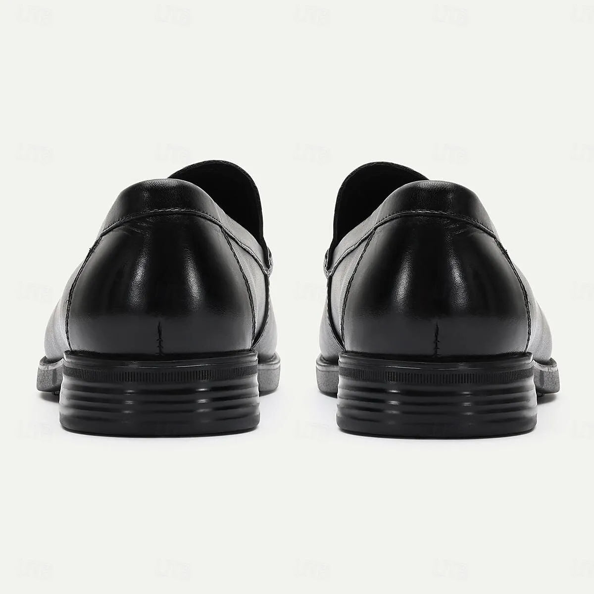 Men's Black Leather Casual Slip-On Shoes - Tokiyos