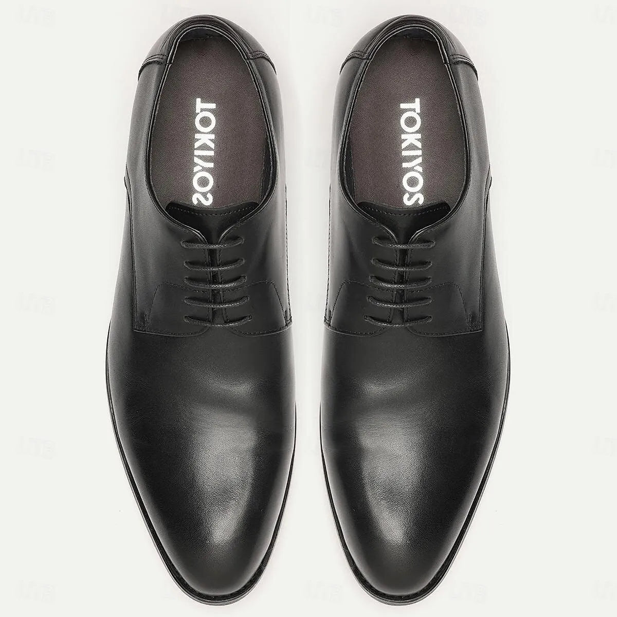 Men's Black Leather Oxford Dress Shoe - Tokiyos