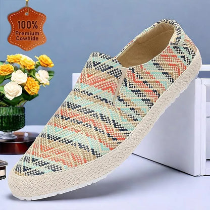 Men's Woven Slip-On Mules - Casual Summer Espadrilles - Tokiyos