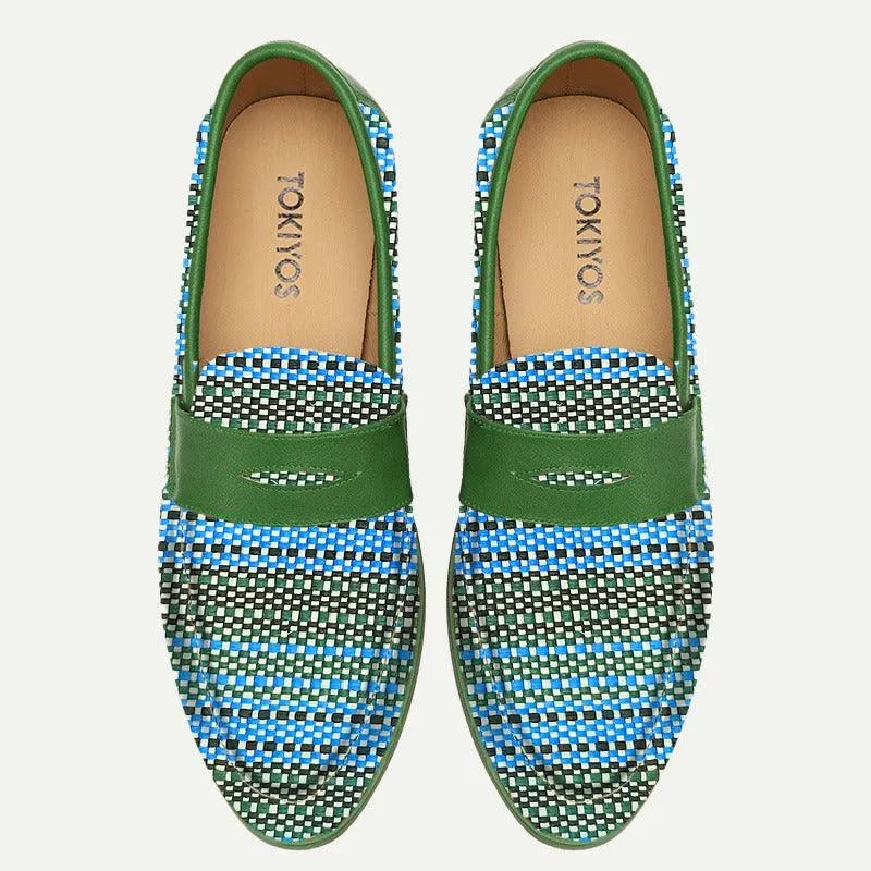 Men's Artisanal Woven Leather Loafers - Tokiyos