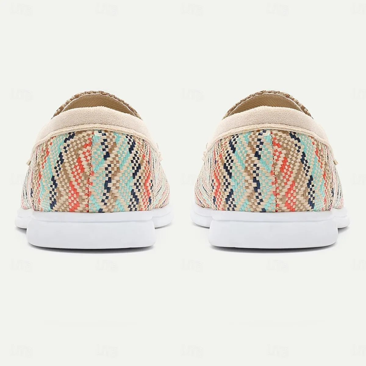 Men's Multicolor Woven Lace-Up Casual Shoes - Tokiyos