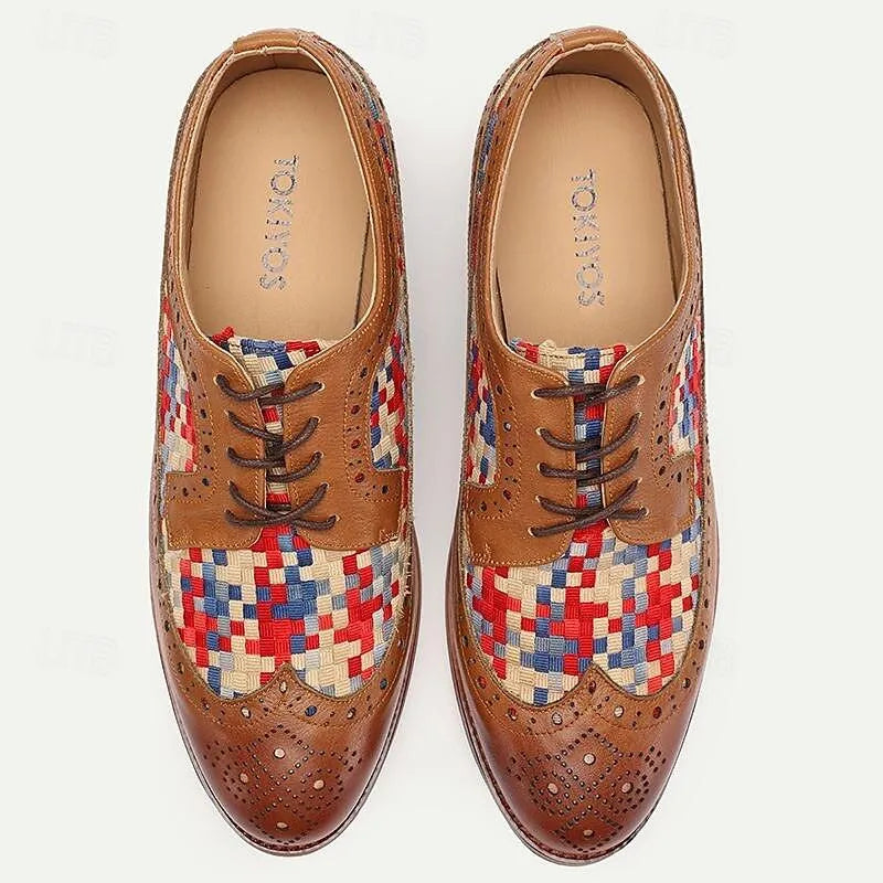 Men's woven leather Oxfords - Tokiyos