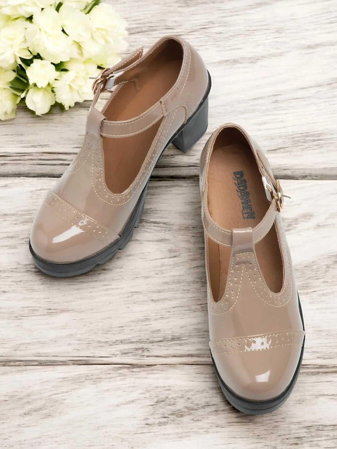 Women's Vintage T-Strap Chunky Heel Shoes