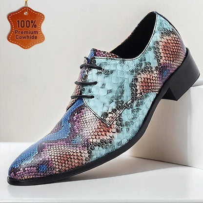 Men's Colorful Cowhide Leather Oxfords - Tokiyos