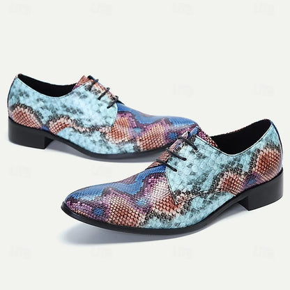 Men's Colorful Cowhide Leather Oxfords - Tokiyos