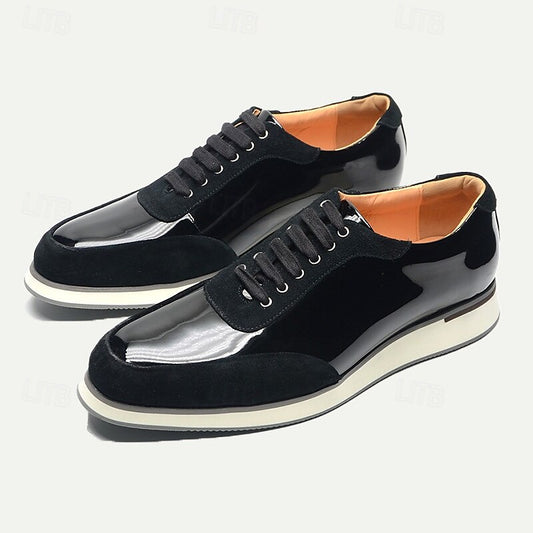 Men's Oxfords Home Daily Cowhide Comfortable Slip Resistant Lace-up