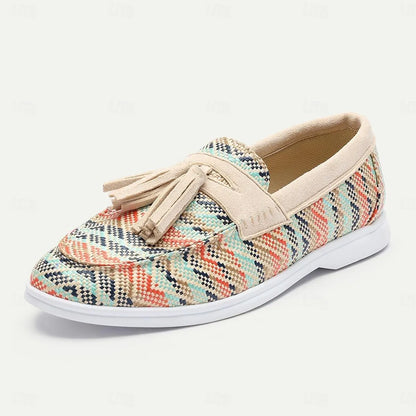 Men's Multicolor Woven Lace-Up Casual Shoes - Tokiyos