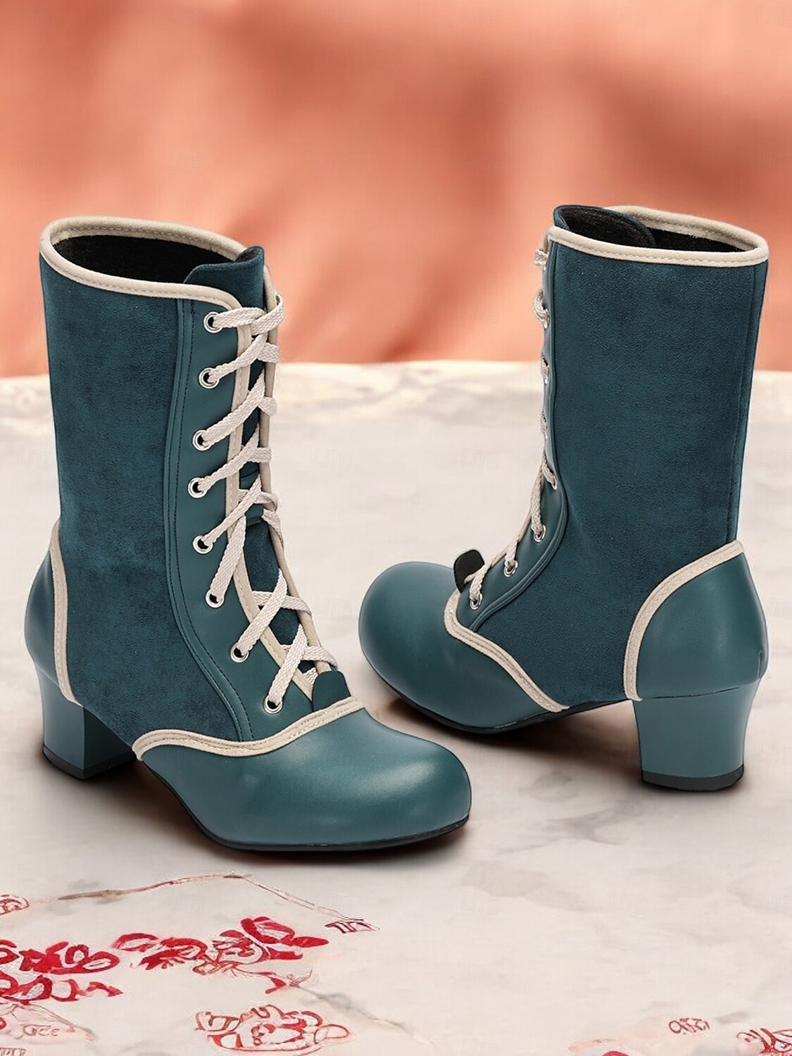 Victorian style lace up shops boots