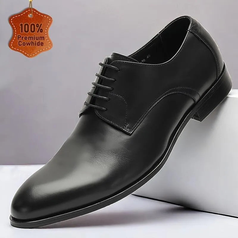 Men's Black Leather Oxford Dress Shoe - Tokiyos