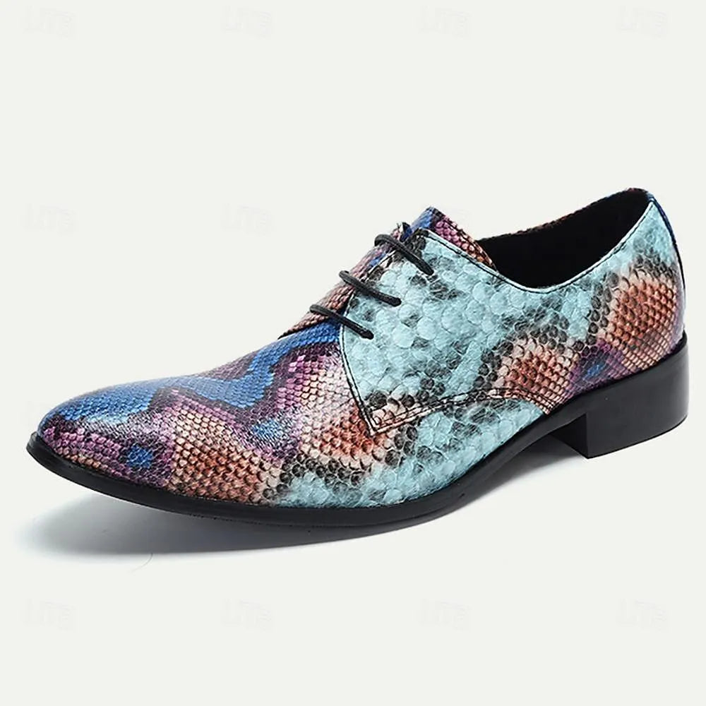 Men's Colorful Cowhide Leather Oxfords - Tokiyos