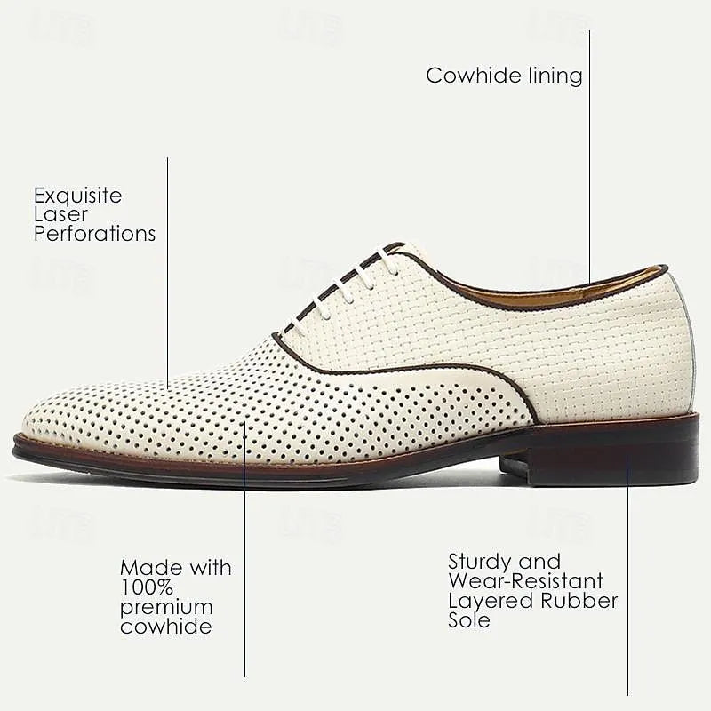 Men's Genuine Leather Oxford Shoes - Tokiyos