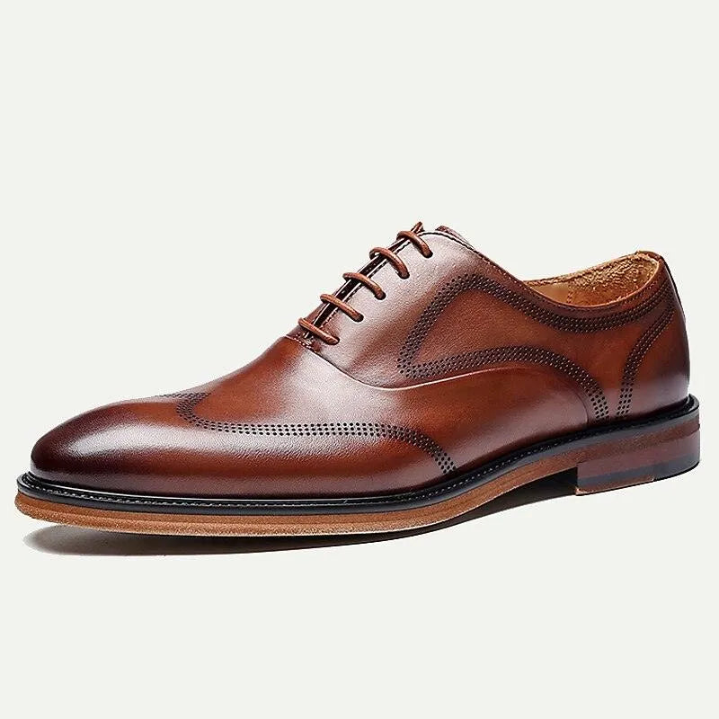 Men's Oxfords Italian Full-Grain Cowhide-Noble - Tokiyos