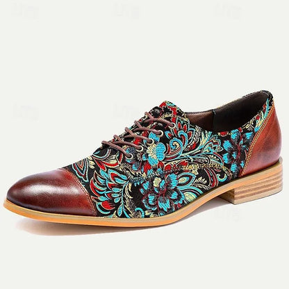 Oxfords Embroidered Leather Lining - Tokiyos